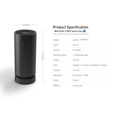 Load image into Gallery viewer, Aether Smart Portable Air Purifier - black
