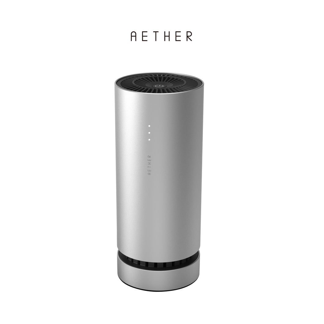 Aether portable air purifier - silver